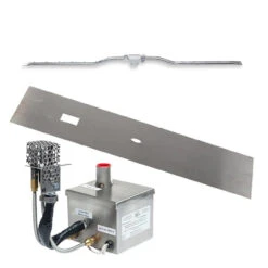 MGRTFBP-T Electronic Ignition Gas Fire Pit T-Burner Kit With Linear Flat Pan | Fire By Design