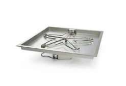 36" Square Bowl Pan Penta Burner Fire Pit Insert β HI/LO - Electronic Ignition - HPC