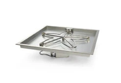 36" Square Bowl Pan Penta Burner Fire Pit Insert - Electronic Ignition - HPC