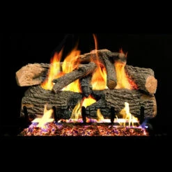 Real Fyre Charred Evergreen Oak Gas Logs Set