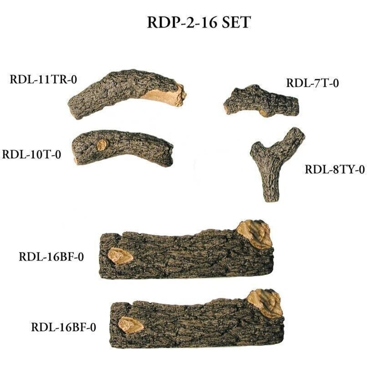 Real Fyre Golden Oak Designer Plus See Thru Gas Log - 42" 2 Real Fyre Golden Oak Designer Plus See Thru Gas Log - 42" - Image 2