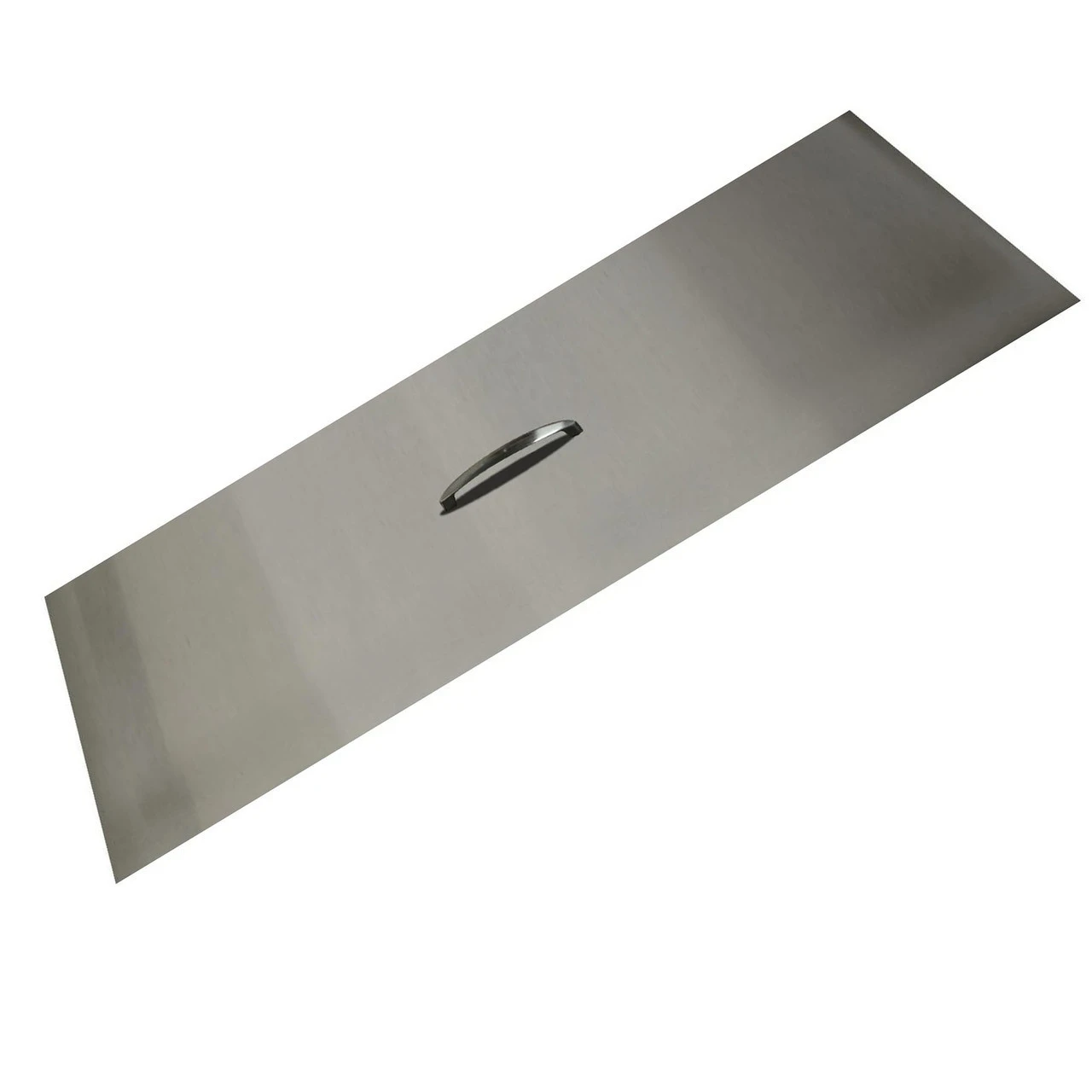 The Outdoor Plus 16" Wide Brushed Stainless Steel Rectangle Fire Pit Cover 2 The Outdoor Plus 16" Wide Brushed Stainless Steel Rectangle Fire Pit Cover - Image 2