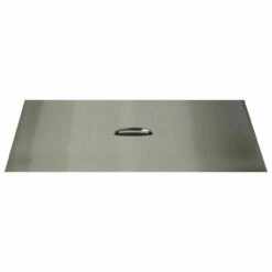 The Outdoor Plus 16" Wide Brushed Stainless Steel Rectangle Fire Pit Cover