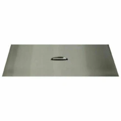 The Outdoor Plus 18" Wide Brushed Stainless Steel Rectangle Fire Pit Cover