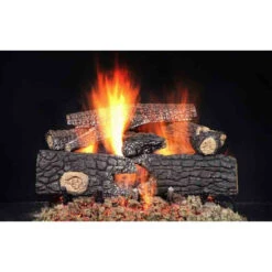 24" Fireside Realwood Log Set With LP Safety Pilot Hearth Kit | Majestic