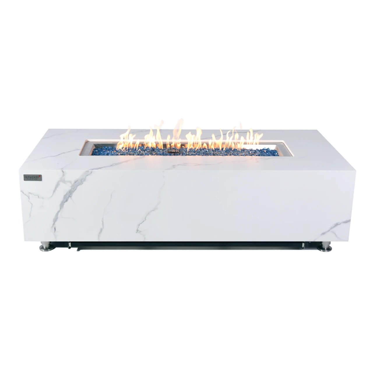 Elementi Plus Carrara Marble Porcelain Fire Table 8 Elementi Plus Carrara Marble Porcelain Fire Table - Image 8
