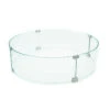 AMS Fire Pit Table Round Glass Wind Guard - 1/4" Thick Glass - Fire Flame Guard