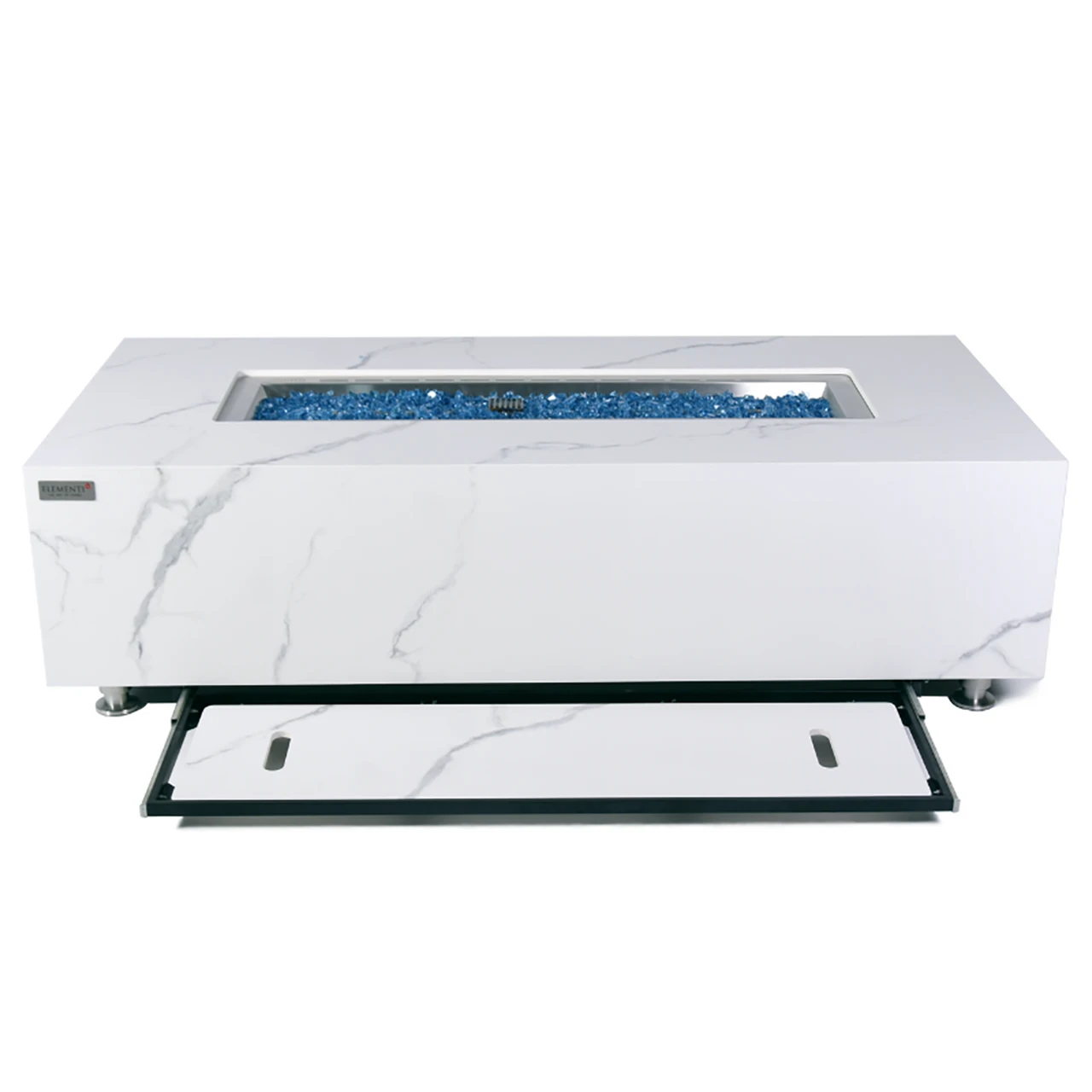 Elementi Plus Carrara Marble Porcelain Fire Table 9 Elementi Plus Carrara Marble Porcelain Fire Table - Image 9