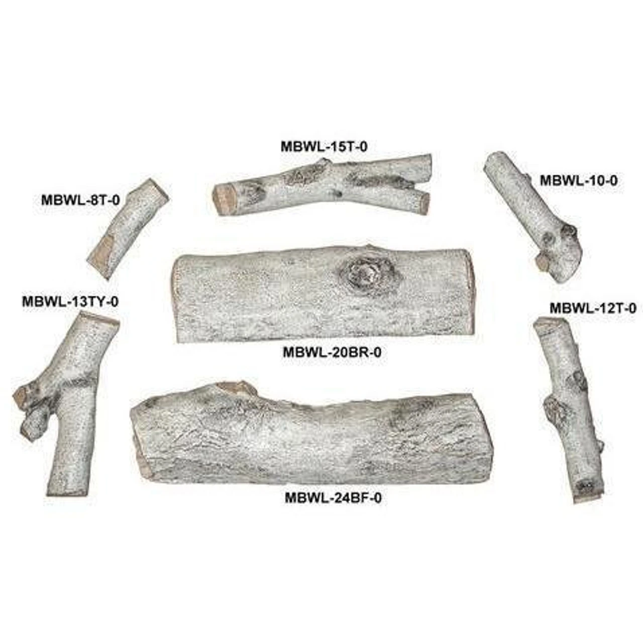 Real Fyre 24" White Mountain Birch Outdoor Log Set With Vented Stainless G45 Burner - Match Light 2 Real Fyre 24" White Mountain Birch Outdoor Log Set With Vented Stainless G45 Burner - Match Light - Image 2