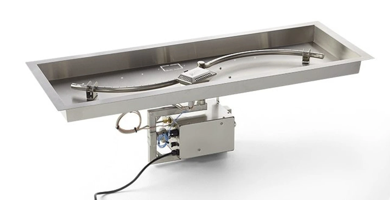 42X14" Rectangle Pan S-Burner Fire Pit Insert – ON/OFF - Electronic Ignition - HPC 1 42X14" Rectangle Pan S-Burner Fire Pit Insert – ON/OFF - Electronic Ignition - HPC