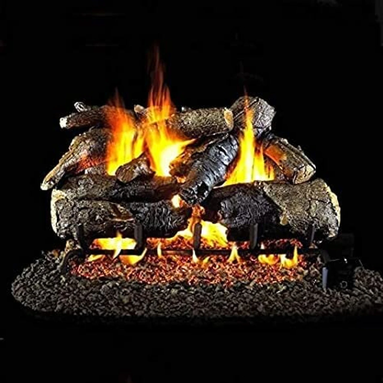Real Fyre 30-Inch Charred American Oak Standard Gas Log Set 1 Real Fyre 30-Inch Charred American Oak Standard Gas Log Set