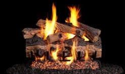 Real Fyre 30" Gnarled Split Oak Designer Log Set With Vented G46 Burner - Manual Safety Pilot
