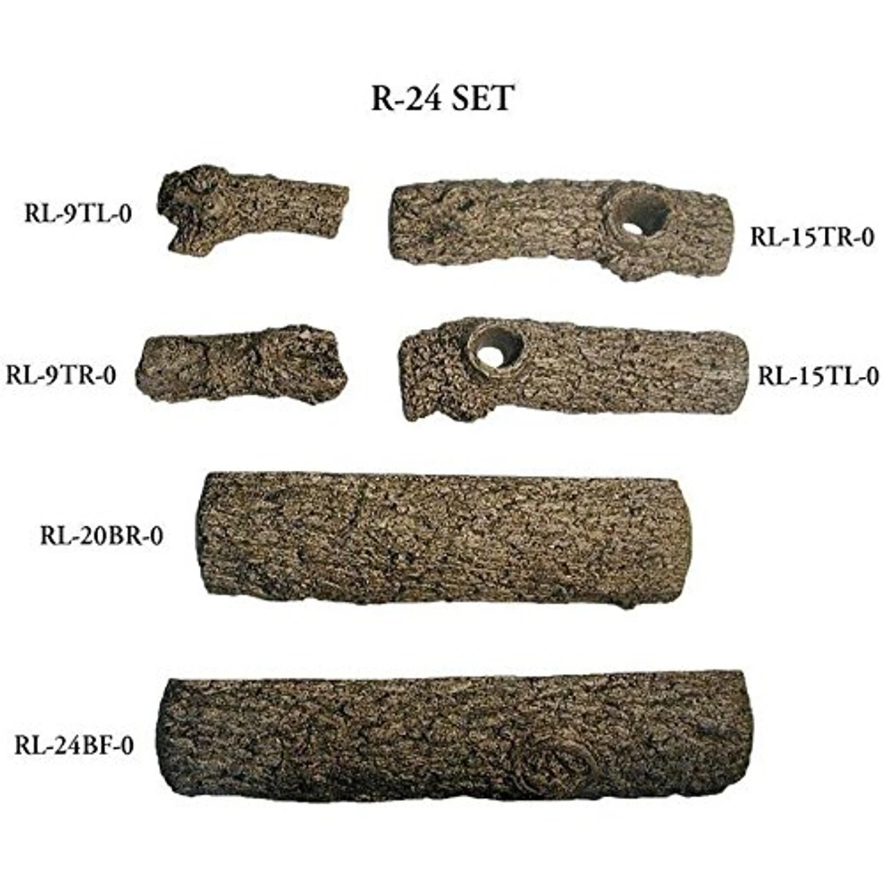 Real Fyre 24" Golden Oak Log Set With Vented G45 Burner - Match Light 2 Real Fyre 24" Golden Oak Log Set With Vented G45 Burner - Match Light - Image 2