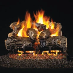 Real Fyre Standard Gas Log Set Burnt Rustic Oak - 18/20"