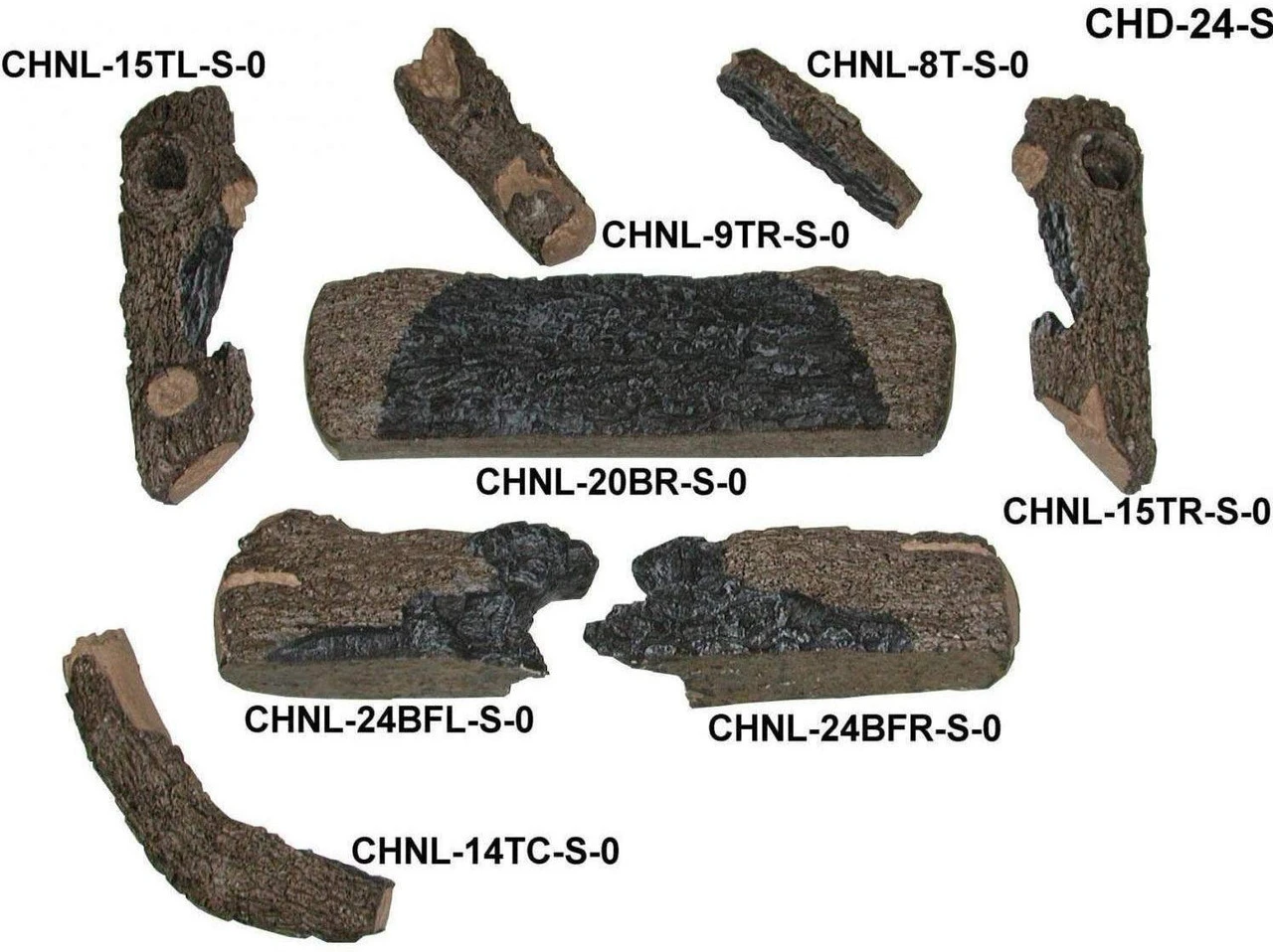 Real Fyre 24" Charred Oak Log Set With Vented G46 Burner - Electronic On/Off Remote 2 Real Fyre 24" Charred Oak Log Set With Vented G46 Burner - Electronic On/Off Remote - Image 2