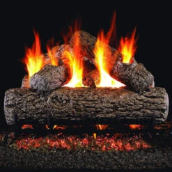 Real Fyre 20" Golden Oak Log Set Vented G46 Burner - Variable Flame Remote