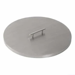 Round Fire Pit Pan Cover - Stainless Steel