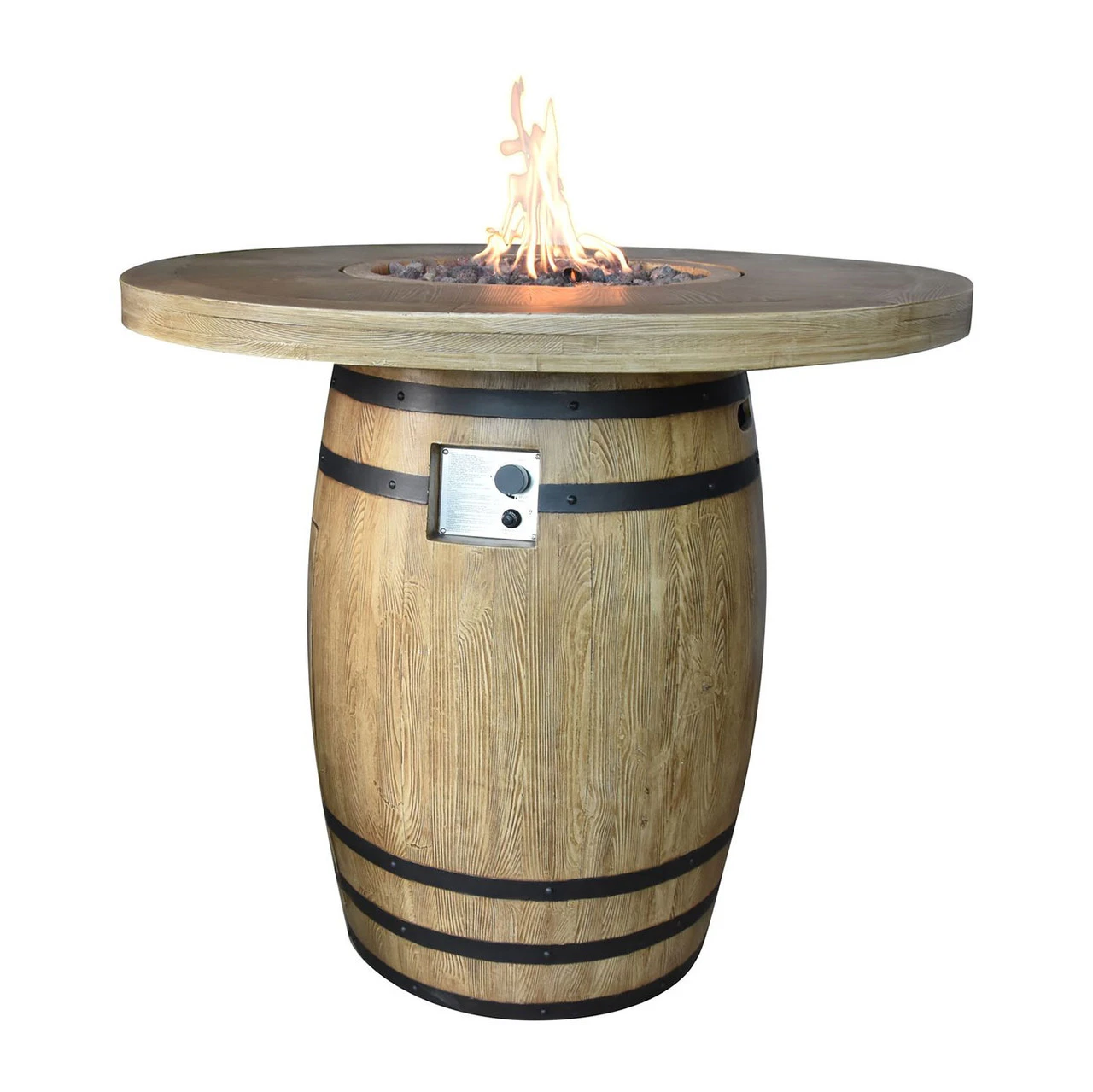 Elementi Lafite Barrel Fire Table 48" 1 Elementi Lafite Barrel Fire Table 48"