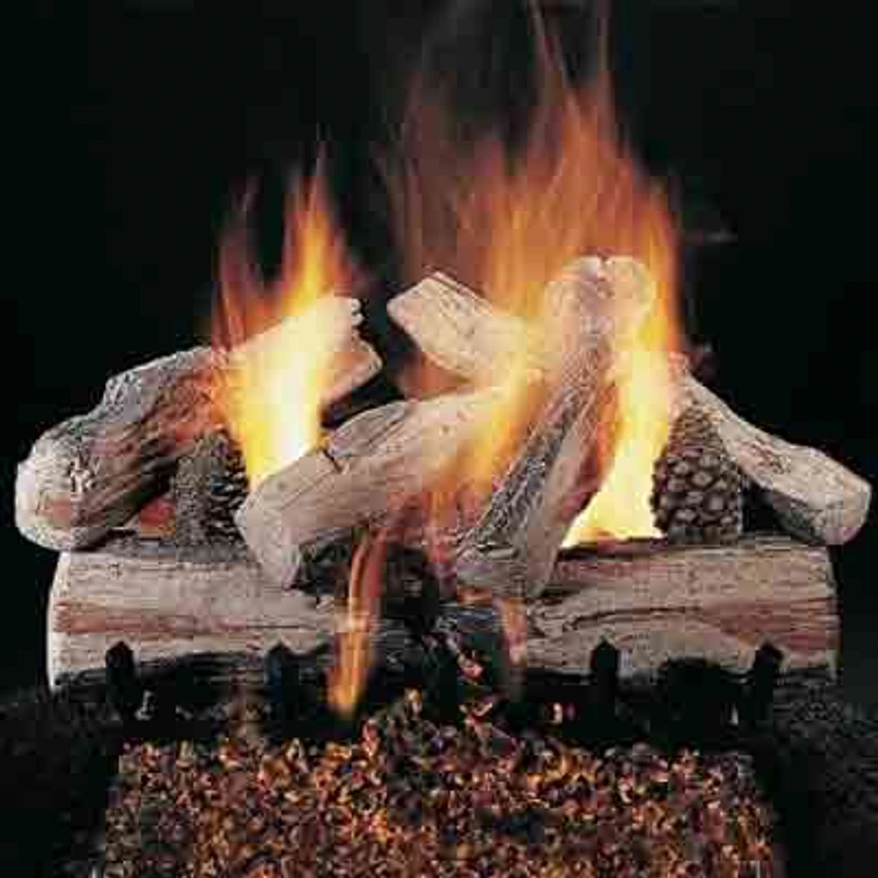 Rasmussen 30" Evening CrossFire Ceramic Log Set - Double Face 1 Rasmussen 30" Evening CrossFire Ceramic Log Set - Double Face