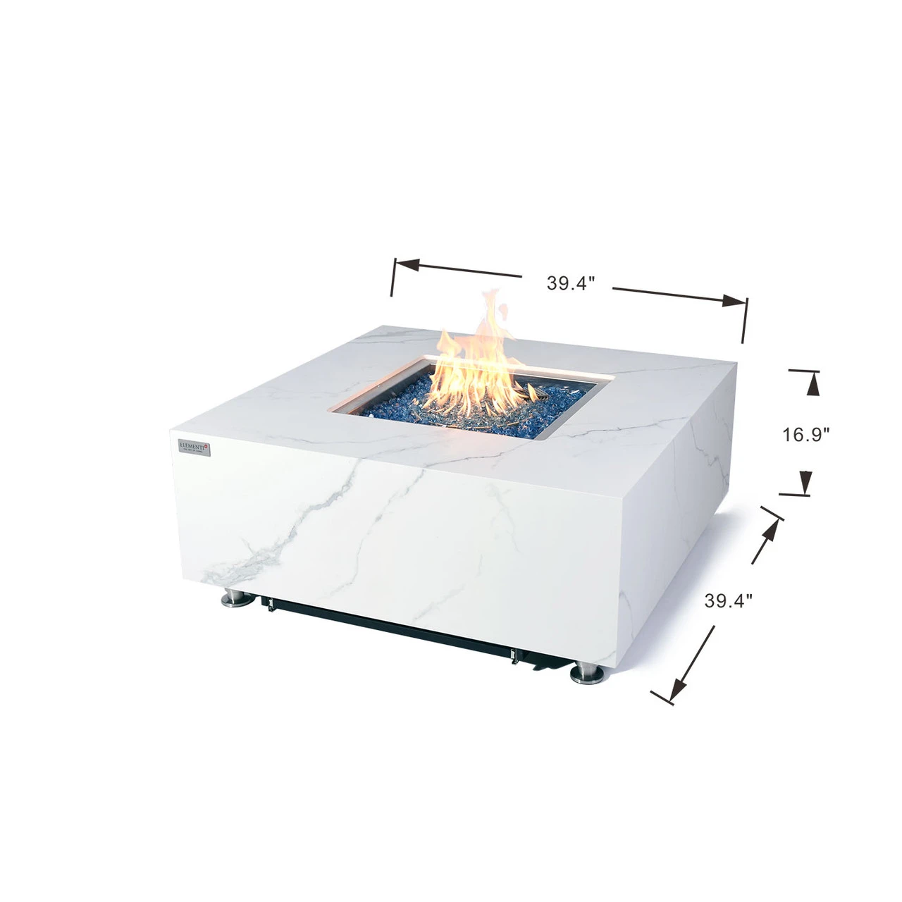 Elementi Plus Bianco Marble Porcelain Fire Table 8 Elementi Plus Bianco Marble Porcelain Fire Table - Image 8