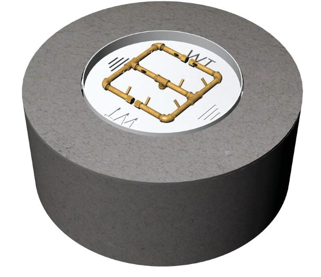 Round Ready-To-Finish Fire Pit + CrossFire Burner - Match Light | Warming Trends 1 Round Ready-To-Finish Fire Pit + CrossFire Burner - Match Light | Warming Trends