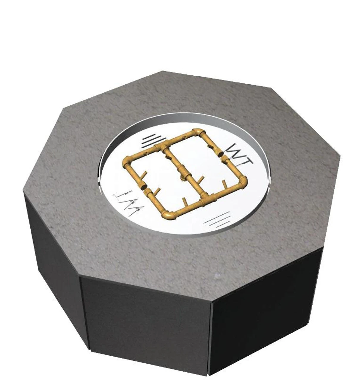 Octagon Ready-To-Finish Fire Pit + CrossFire Burner - Match Light | Warming Trends 1 Octagon Ready-To-Finish Fire Pit + CrossFire Burner - Match Light | Warming Trends