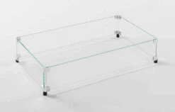 12" X 24" Outdoor GreatRoom Glass Wind Guard For Rectangular 1224 Burners - GLASS GUARD-1224 -Home Fire Pit GLASS GUARD 1224 69804 19031.1561149752