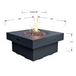 Modeno Branford Fire Table -Home Fire Pit Lz0flG w 59301.1675124060