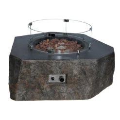 Elementi Columbia Fire Table 42" 13 Elementi Columbia Fire Table 42" -Home Fire Pit OFG105 Columbia Fire Table with Wind Screen web 11300.1656090129