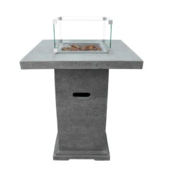 Elementi Montreal Bar Fire Table 34" X 34" -Home Fire Pit OFG221LG Montreal Bar Table with Wind Screen web 57964.1657013509