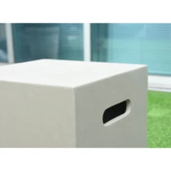 Modeno Square Propane Tank Cover - Smooth Finish -Home Fire Pit ONB021LG Tank Cover Modeno Handle web 11108.1657573168.1280.1280 96719.1674673533