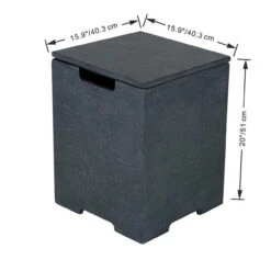 Elementi Plus Square Propane Tank Cover LG/DG -Home Fire Pit ONB405DG chi cun 77069 09175.1674674669