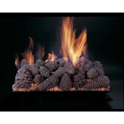 Rasmussen 18" Pine Cone Ceramic Log Set - Single Face