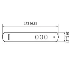 IR Remote Control (Infrared)- Heatscope Heaters -Home Fire Pit Remote Control HTS.1.IRM Front View Technical Drawing by Heatscope 70972.1659443412