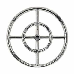 12" Double Ring Round Burner - Stainless Steel W/ 1/2" Inlet