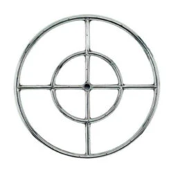 18" Double Ring Burner - Stainless Steel W/ 1/2" Inlet