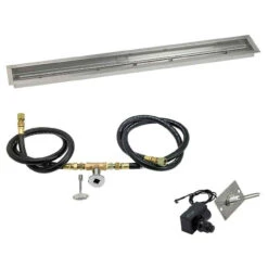 60" X 6" Linear Channel Drop-In Pan With Spark Ignition Kit -* Natural Gas - By American Fireglass
