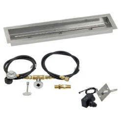 30" X 6" Linear Channel Drop-In Pan With Spark Ignition Kit - Propane - By American Fireglass