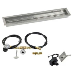 36" X 6" Linear Channel Drop-In Pan With Spark Ignition Kit - Propane - By American Fireglass