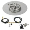 12 Inch Round Flat Pan Spark Ignition Kit (6 Inch Ring) - Natural Gas - By American Fireglass