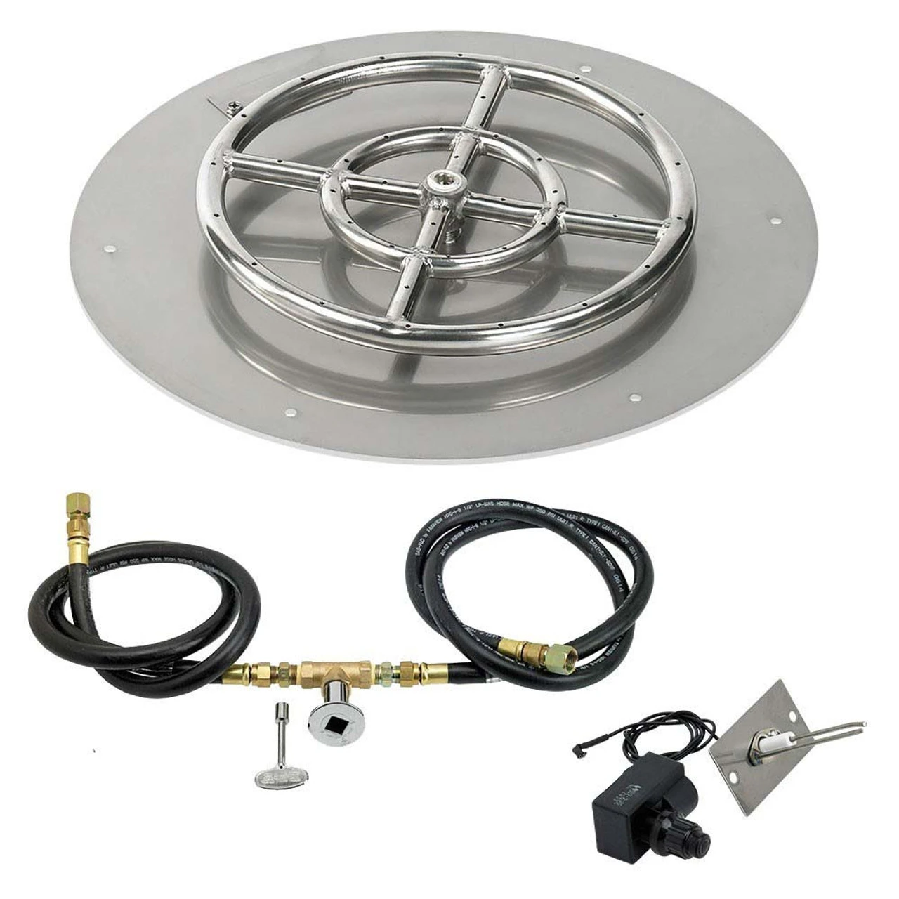 18 Inch Round Flat Pan Spark Ignition Kit (12 Inch Ring) - Natural Gas 1 18 Inch Round Flat Pan Spark Ignition Kit (12 Inch Ring) - Natural Gas