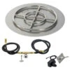 24 Inch Round Flat Pan Spark Ignition Kit (18 Inch Ring) - Natural Gas - By American Fireglass