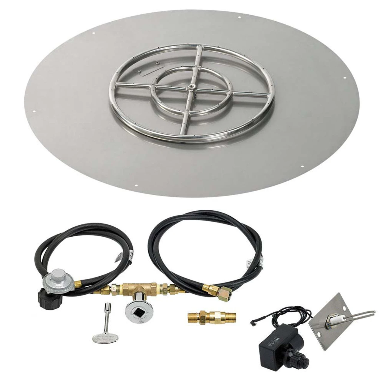 30 Inch Round Flat Pan Spark Ignition Kit (18 Inch Ring) - Propane 1 30 Inch Round Flat Pan Spark Ignition Kit (18 Inch Ring) - Propane