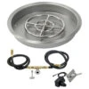 19" Round Drop-In Pan With Spark Ignition Kit - Natural Gas - By American Fireglass