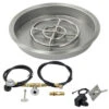 19" Round Drop-In Pan With Spark Ignition Kit Propane - By American Fireglass