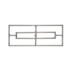 The Outdoor Plus Stainless Steel Double Rectangle Gas Fire Pit Burner