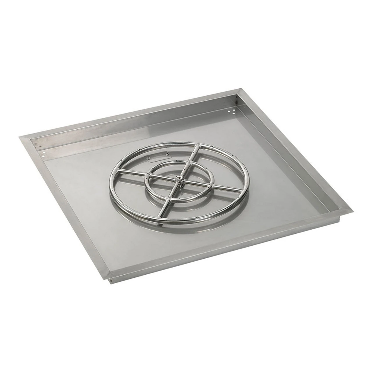 30" Square Drop-In Pan With Spark Ignition Kit (18" Fire Pit Ring) Propane - By American Fireglass - SS-SQPKIT-P-30 2 30" Square Drop-In Pan With Spark Ignition Kit (18" Fire Pit Ring) Propane - By American Fireglass - SS-SQPKIT-P-30 - Image 2