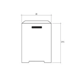 Sausalito Concrete Propane Enclosure 20" X 20" -Home Fire Pit Sausalito Dimensions 1x1 web 67393.1674259746