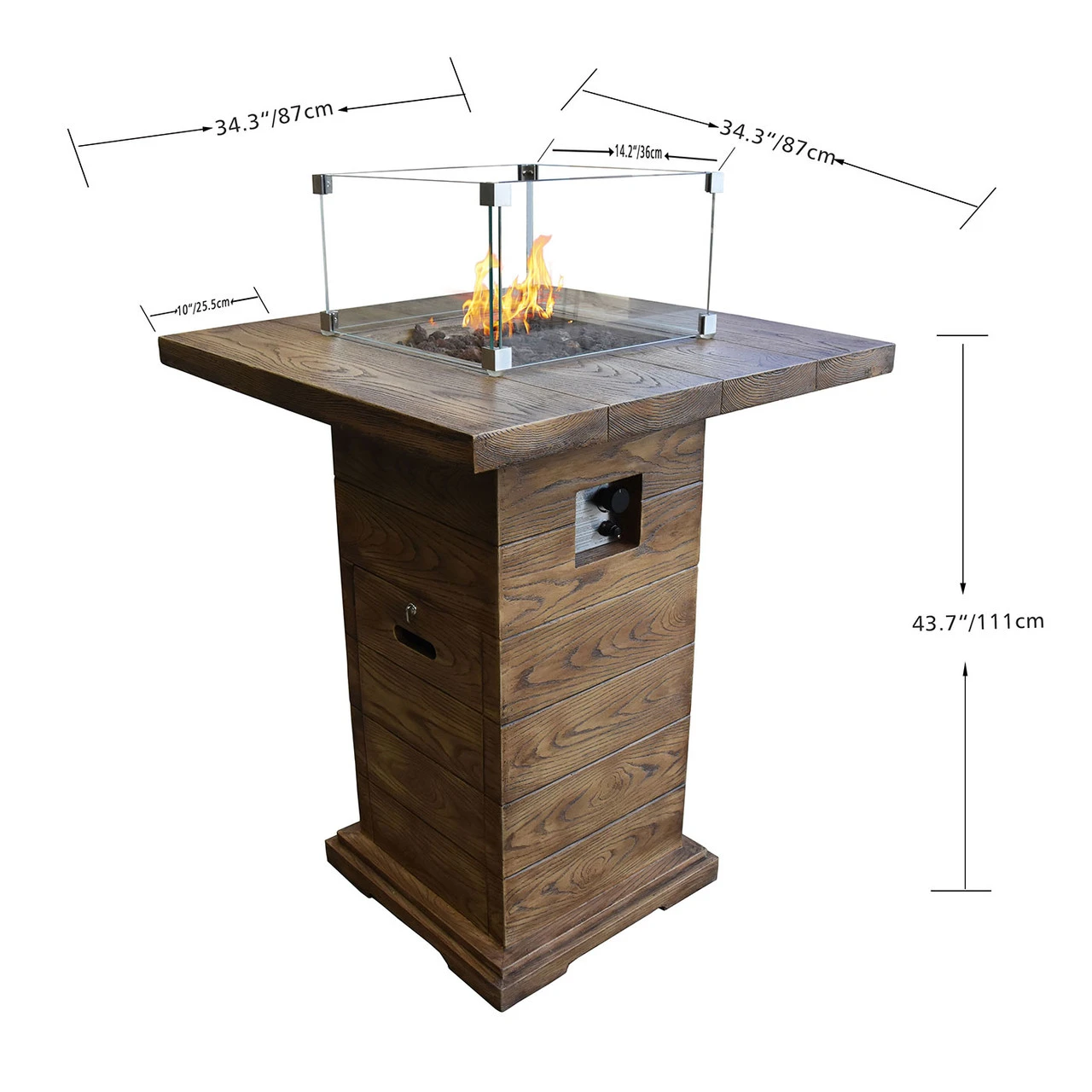 Elementi Rova Bar Fire Table 34" X 34" 2 Elementi Rova Bar Fire Table 34" X 34" - Image 2