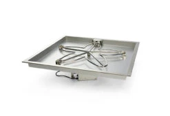 18" Square Bowl Pan Penta Burner Fire Pit Insert โ HI/LO - Electronic Ignition - HPC